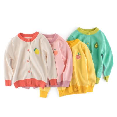 China New Design Winter Autumn Kids Comfortable Cotton Breathable Yarn Girls Cute 100% Cardigan Sweater for sale