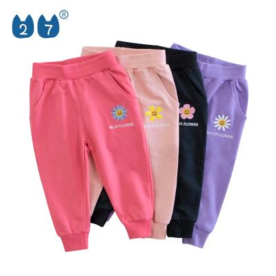 China Wholesale hot sale anti-pilling solid color candy colors soft cotton babies sport casual pants for sale