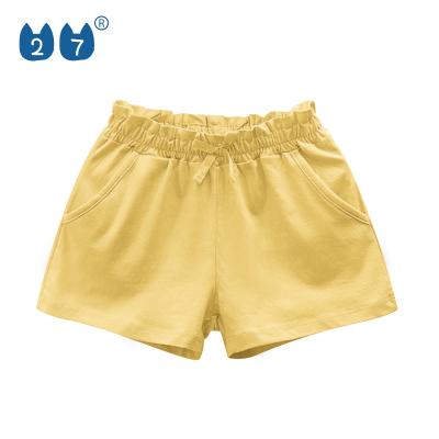 China Cute Soft Anti-wrinkle Cotton Kids Pants Candy Color Girls Short Pants Kids Shorts for sale