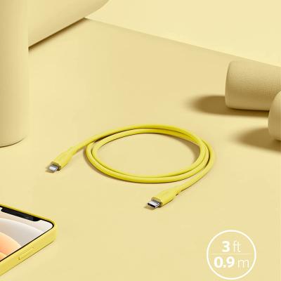 China Anker Wireless Daffodil Yellow 641 Cable Iphone Charger Lightning Cable 6ft Super Strong Fast Charging for sale