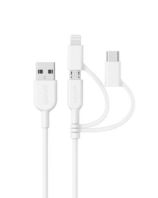 China Mobile Phone Etc.electronic Product Anker Powerline II 3-in-1 Cable Phone Accessories Fast Charger Cable MFI Certified 3-in-1 Travel Multi-Function Charger for sale