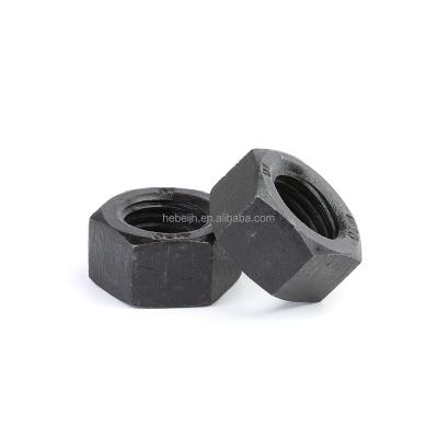 China Heavy Industry Cheaper Price DIN934 Hex Nut Carbon Steel Nut M6-M24 Black Nut for sale