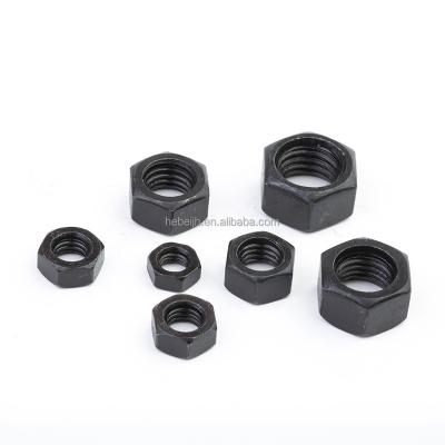 China Heavy Industry High Strength Black Hex Hex Nut 8.8ax 10.9 Stainless Steel Nut Strong Steel Nut for sale