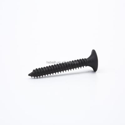 China Flat Drywall Screws Corner Head Plasterboard Screw Horn Head Phosphating Black Plasterboard Screws for sale