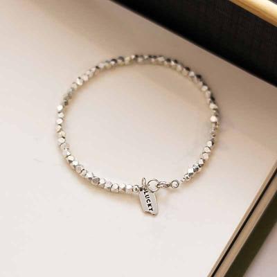 China Simple CLASSIC Silver Geometric Bangle Style Bracelet Gifts For Women Fashion Free Shipping Exquisite Jewelry for sale