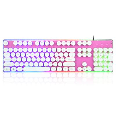 中国 Fashion design iMICE AK-700 Mechanical Feeling Retro Punk Backlit Gaming Keyboard 販売のため