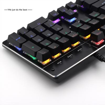 中国 Gaming Mechanical Feeling Keyboard 104 Keycaps RGB Backlit Computer Gamer Keyboard For Laptop DOTA 販売のため