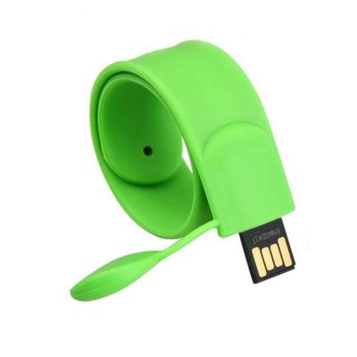 China Soft rubber slap Brazalete pendrive magnetic wristband flash band 16GB Schiaffi Silicone USB Bracelet en venta