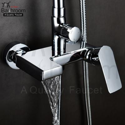 China With slide bar cupc european shower faucet shower faucet exposed shower copper faucet for sale