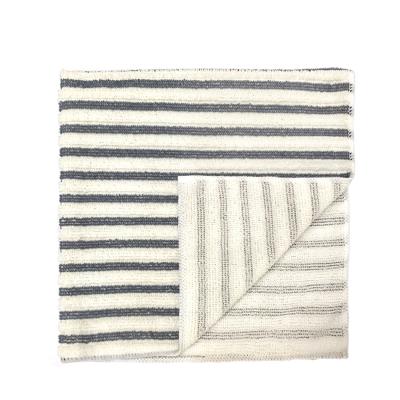 China Bearfamily Sustainable Cation Towel Striped Microfiber Wipes Kitchen Cleaning Cloth With Logo for sale