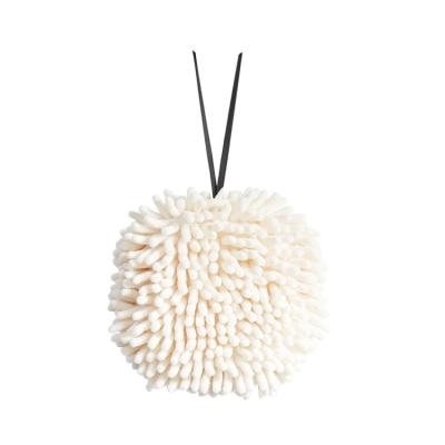 China Bearfamily Durable Soft Chenille Water Absorption Soft Quick Hand Drying Ball Hand Towel for sale