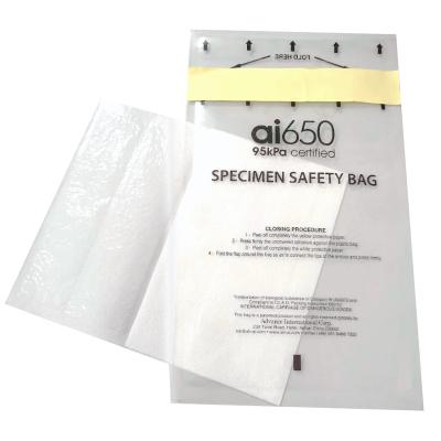 China Barrier AI 95 kpa Pressure Tested Bags Biohazard Specimen Bags / Biodegradable Medical Biohazard 95kpa Wraps for sale