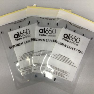 China Safe Biohazard Specimen Bags/95kpa bag/95Kpa Specimen Transport Bag for sale