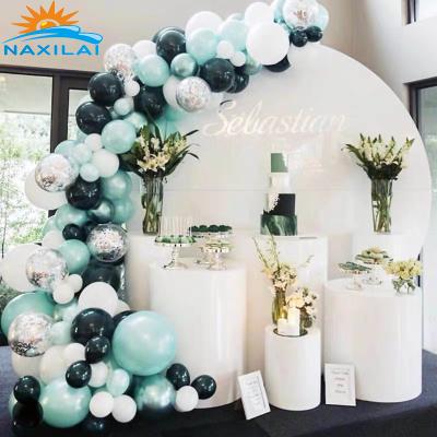 China Wholesale And Hot Sales Round Acrylic Backdrop Custom Easy Assembly White Acrylic Round Backdrop NAXILAI 1 Meter for sale