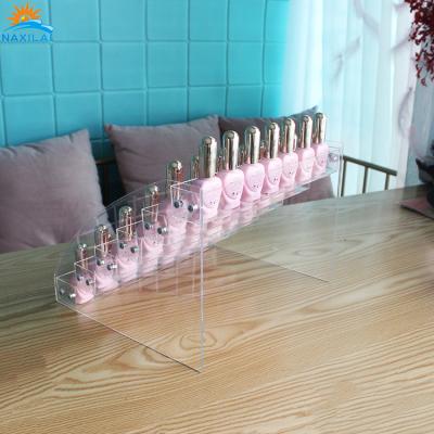 China NAXILAI Durable 2/3/4/5/6/7 Layer Tiers Table Storage Nail Polish Display Stand Floor Makeup Rack Essential Oil Shelf Acrylic for sale