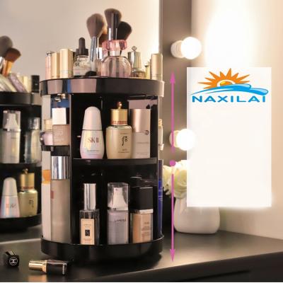 China NAXILAI 360 Rotation Multifunctional Makeup Organizer Rotating Cosmetic Storage Viable Acrylic Display Box for sale