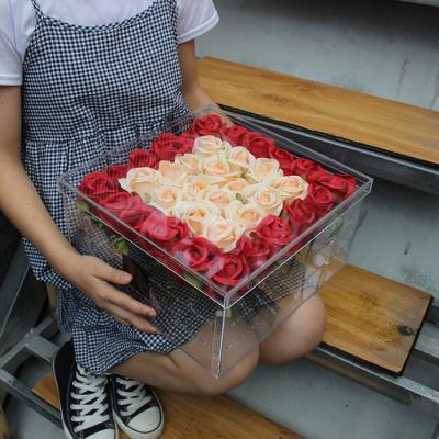 China Wholesale Durable Luxury Acrylic Rose Box Acrylic Flower Display Box from NAXILAI Rose Box Clear Acrylic Plexiglass for sale