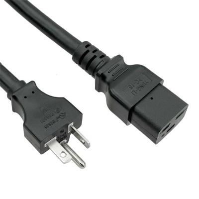 China USA NEMA 6-20P Plug To IEC C19 SJT 6 Foot 20A 250V Power Cord Cable Heavy Duty Low Profile Molded 20A Plug SP-7DC-VSC for sale