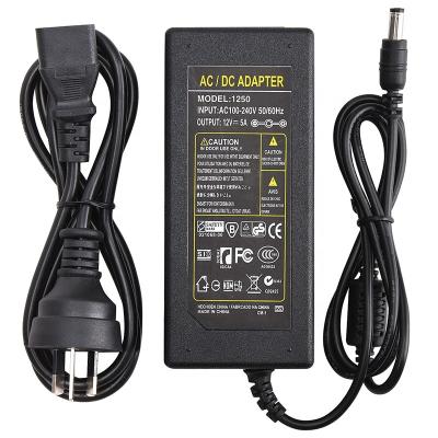 China 12V 5A Power Adapter, AC100-240V to DC12V Transformers, 12V DC Adapter A18089 for sale