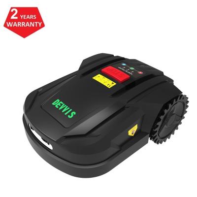 China Chasis H750T Aluminum European Warehouse DEVVIS Cheapest Robot Lawnmower For Small Lawn Areas Up To 800 Sqm With 200m Wire for sale