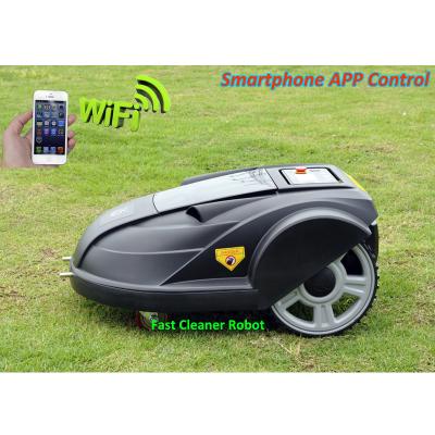 China Chasis Smartphone App control aluminum robot lawn mower/Autorecharged programmable mini tractor,LCD touch display for sale