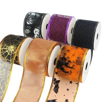 China FancyHot Sale 2.5inch Eco Friendly Merry Christmas Ribbon With Edge Cable Quilting Ribbons for sale