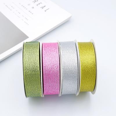 China Wholesale High Quality Eco-friendly Soft Glitter Flower Ribbon Wedding Christmas Decoration for sale