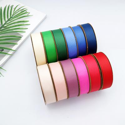 China Factory Eco-friendly Blue Pink Purple 25MM Many Color Ribbon 100% Polyester Grosgrain Ribbon 1 Inch Ribbon for sale