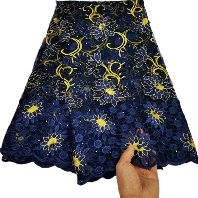 China Sustainable Smeeda Mesh Polyester Tulle Beads Net Fabric Embroidery Lace SMD251N004 for sale