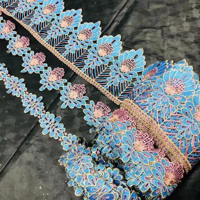 China Sustainable Decorative Lace Guipure Trim Embroidery SMD270TM004 for sale