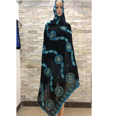 China New Fashional Chiffon Scarf Embroidery Headtie With Stones SMD163SC006 for sale