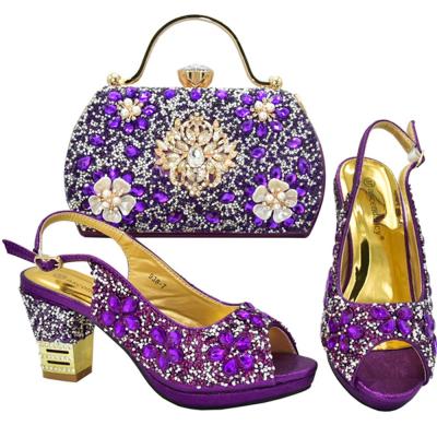 China Fashion Trend Italian Shoes And Bag Set For African Party Woman Shoes for sale