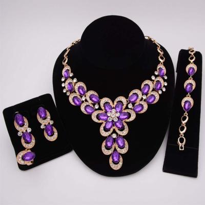 China Natural Red Gold Alloy Fashion Design Women Lady Coral Necklace Bracelet Earrings SMD278JW04 for sale