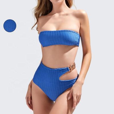 China LIANMENG AD316 New Ladies Bikini Swimwear Breathable Tube Top Sexy High Waist Europe America Dubai Swimming for sale