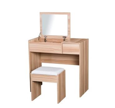 China Hot Sale Wooden Grain Melamine Mirror Dressing Table for sale