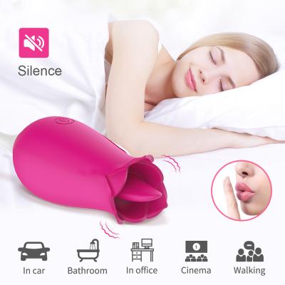 China Sex Life Rose Tongue Handle Vibrates Av Stick Sex Toy For Women for sale