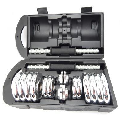 China Universal Adjustable Fitness Dumbbell Gym Equipment 50kg Barbell Dumbbell Set for sale