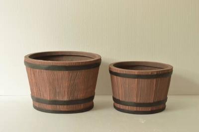 China Modern Lightweight Waterproof Round Fiber Clay Planter Reinforced Clay Planter for sale