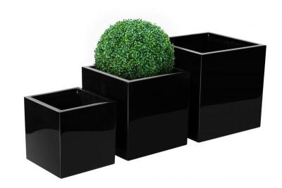 China Rectangular Modern Fiberglass Planters Customized 30-Day Crafted Timeless for sale