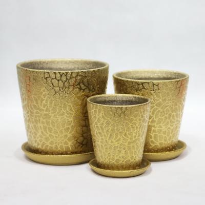 China Modern Glossy Ceramic Flower Pots Lightweight for Weddings and Events for sale