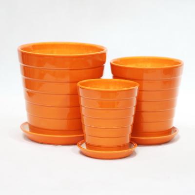 China Single Indoor Glossy Decorative Ceramic Pots For Home Decor for sale