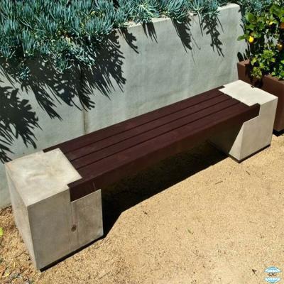 China Lightweight Outdoor Concrete Furniture Concrete Side Table Bench Manufacturer for sale