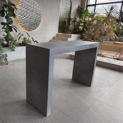 China Outdoor GRC Concrete Table Chair Bench Irregular Shape Garden Furniture Set for sale