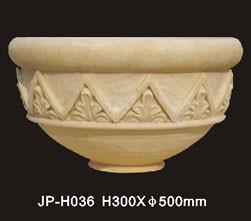 China Hand Carved All Weather Sandstone Flower Pots Customized for sale