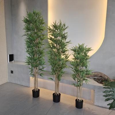 China Kunstmatige bamboeboom X 7 UV-bestendige kunststofplanten 120-180cm Te koop