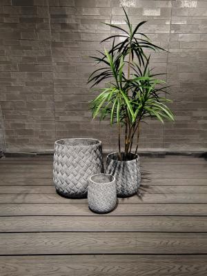 China Customizable Fiber Clay Planter for Indoor and Outdoor Plants for sale