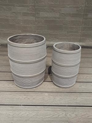 China Modern Waterproof Large Fiber Clay Garden Planters for sale