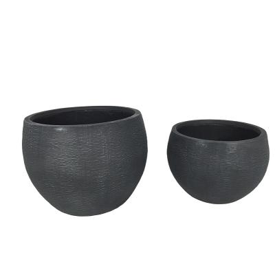 China Waterproof And Fireproof Fiber Clay Planter For Customed Flower Planters Pots for sale