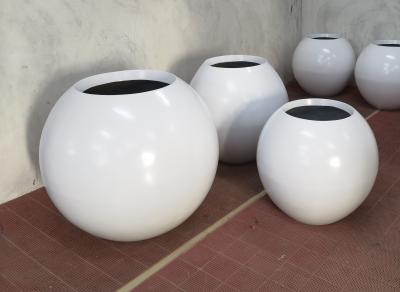 China Strong Fiberglass Flower Pots Light Weight GRP Planter Box For Outdoor Indoor Decor for sale