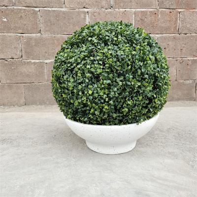 China Bowl Shape Fiber Clay Flower Pot Small Size Bowl Planter Box For Indoor Outdoor Home Garden for sale